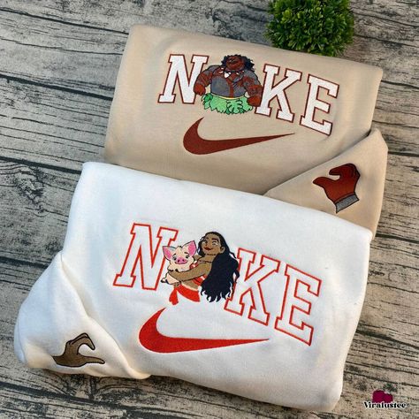 Cute Moana And Maui Disney Nike Embroidered Sweatshirts, Nike Embroidery Matching Couple Check more at https://viralustee.com/product/cute-moana-and-maui-disney-nike-embroidered-sweatshirts-nike-embroidery-matching-couple/ Matching Hoodies For Couples Nike, Maui Disney, Moana And Maui, Disney Nike, Matching Jackets, Sweatshirts Nike, Nike Embroidery, Matching Hoodies For Couples, Nike Jumper