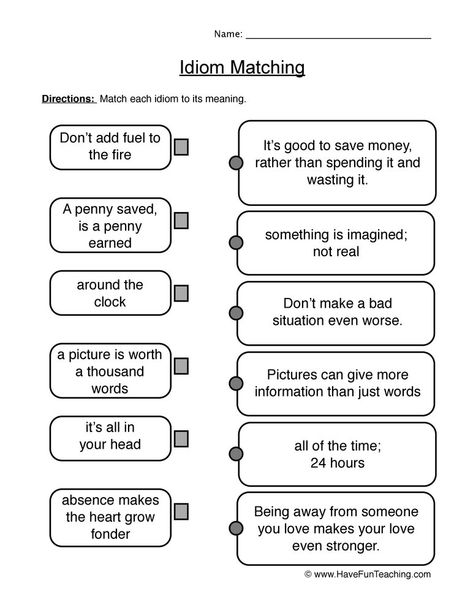 Idioms Worksheet, Good Idioms, Teaching Idioms, Idioms Activities, Idioms And Proverbs, The Phantom Tollbooth, Have Fun Teaching, English Classroom, English Lessons For Kids