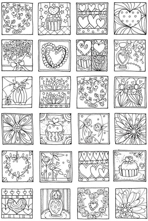 Things To Color, Let There Be Love, Arte Doodle, Heart Coloring Pages, Dover Publications, Be Love, Valentine Hearts, Paper Patterns, Doodles Zentangles