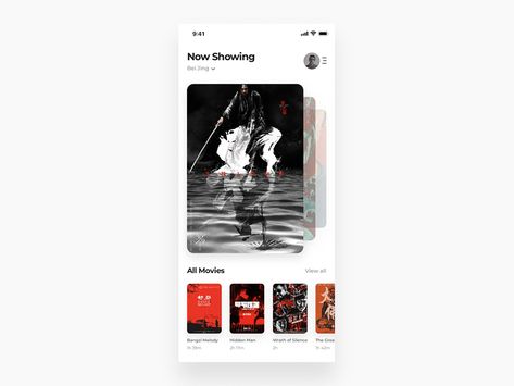 Cinema app by Daw_Zhang Cinema App Design, Community Ui, App Animation, Social App Design, Ux Design Mobile, Movie Animation, Card Ui, Desain Ui, Movie App