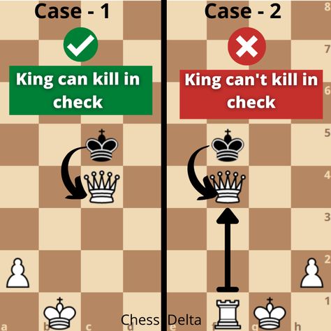 king-kill-if-in-check How To Win Chess, Sicilian Defense, Chess Guide, Beginner Chess, Chess Basics, Chess Checkmate, Chess Tricks, Chess Rules, Night Pool Party