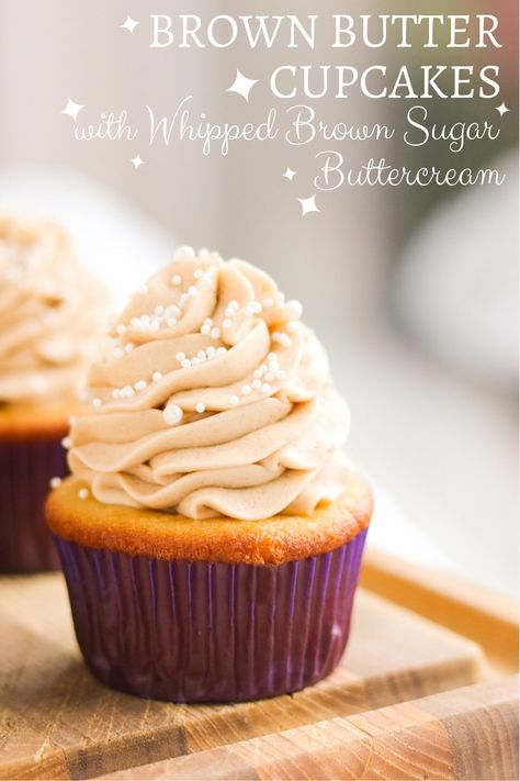 Brown Butter Cupcakes, Brown Sugar Buttercream, Dutch Butter Cake, Whipped Buttercream, Cake Batter Cookies, Brown Sugar Cookies, Butter Cupcakes, Popcorn Seasoning, Butter Cake Recipe