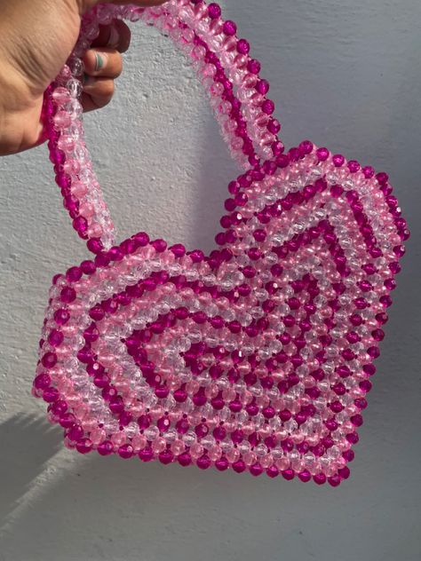 Y2k Heart, Silver Earrings Online, Hand Beaded Bag, Beaded Clutch Purse, Bead Embroidery Tutorial, Crystal Bags, Pearl Bag, Handbag Pattern, Handmade Jewelry Tutorials