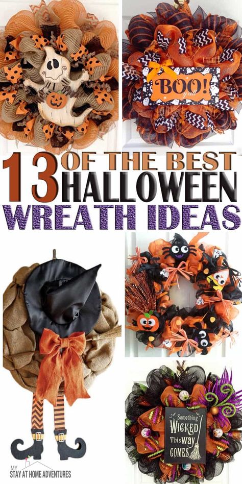 Halloween Wreath Ideas, I Love Halloween, Diy Halloween Wreath, Adornos Halloween, Halloween Wreaths, Halloween 2014, Love Halloween, Vinyl Shirts, Halloween Deco