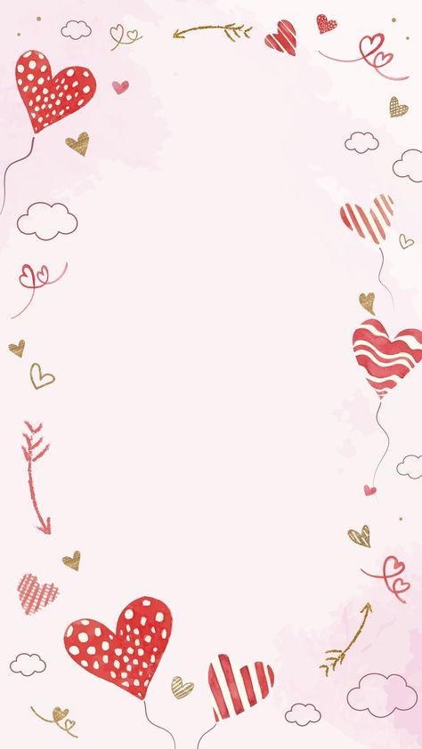 Heart balloon Valentine’s background psd | Premium PSD - rawpixel Valentine’s Day Template, Valentine Frame Backgrounds, Valentine’s Day Background, Valentines Invitations, Wedding Instagram Story, Happy Valentines Day Background, Valentines Day Frame, Valentine Frame, Saving Binder