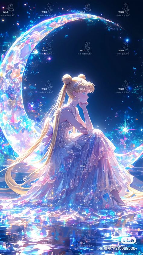 Sailor Moon Crescent Moon, Sailor Moon Room Ideas, Iphone Aesthetic Lockscreen, Princess Aesthetic Wallpaper, Sailor Moon Serenity, Sailor Moon Background, Saylor Moon, Non Disney Princesses, Princesa Serenity