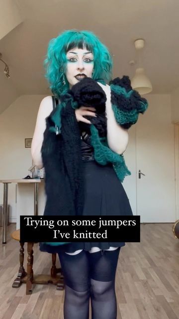 Goth Knitting, Goth Fashion, Jumper, Knitting, On Instagram, Instagram