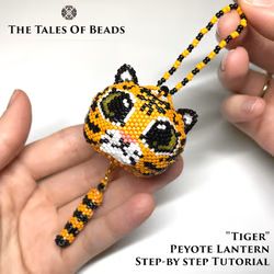 Downloadable Seed Bead Patterns - Inspire Uplift Beaded Lantern, Beaded Tiger, Beaded Animals Tutorial, Colorful Photos, Art Perle, Beads Craft Jewelry, Bead Weaving Tutorials, Tiger Pattern, Seed Bead Patterns