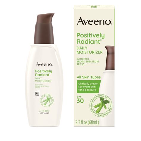 Positively Radiant Daily Face Moisturizer SPF 30 | AVEENO® Aveeno Skin Care Routine, Aveeno Face Moisturizer, Aveeno Moisturizer, Aveeno Positively Radiant, Spf Face Moisturizer, Caudalie Beauty Elixir, Beauty Elixir, Moisturizing Face Cream, Sunscreen Moisturizer