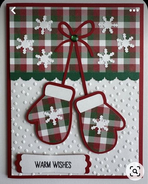 Mittens Card, Snow Inside, Christmas Mittens, Stamped Christmas Cards, Simple Christmas Cards, Hand Made Greeting Cards, Homemade Christmas Cards, Christmas Card Crafts, Making Greeting Cards