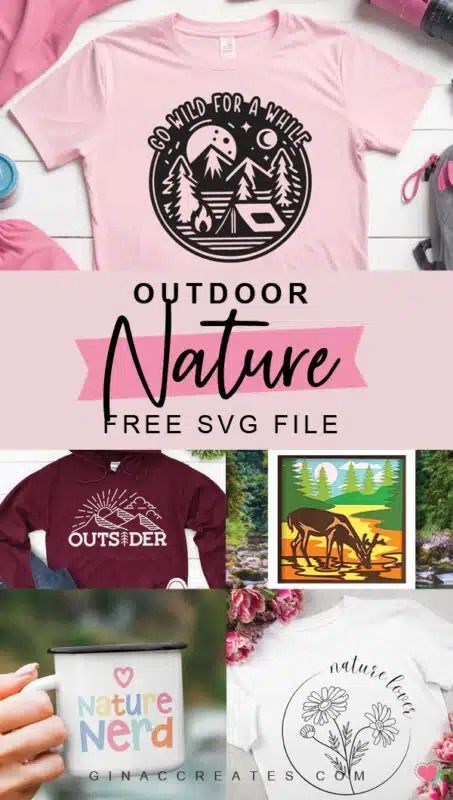 Outdoor Nature Free SVG Files for Cricut Nature Shirt Design, Outdoor Svg, Free Svg Files For Cricut, Nature Shirts, Free Cut Files, Cricut Designs, Free Svg Files, Cricut Free, Free Svg Cut Files