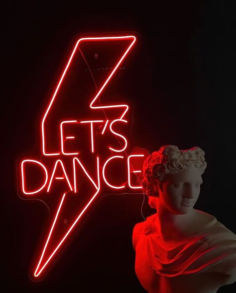 Dance Neon Sign, Bedroom Led, Neon Sign Bedroom, Bar Wall Decor, Let's Dance, Bar Wall, Lets Dance, Wall Bar, Low Energy