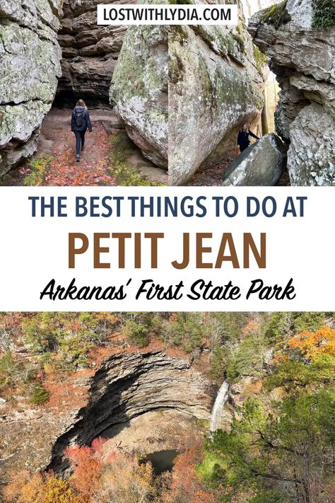 Petit Jean State Park Arkansas, Arkansas Hiking Trails, Eureka Springs Arkansas Hiking, Petite Jean State Park, Hiking Arkansas, Hiking Goals, Branson Missouri Vacation, Arkansas Road Trip, Arkansas Vacations