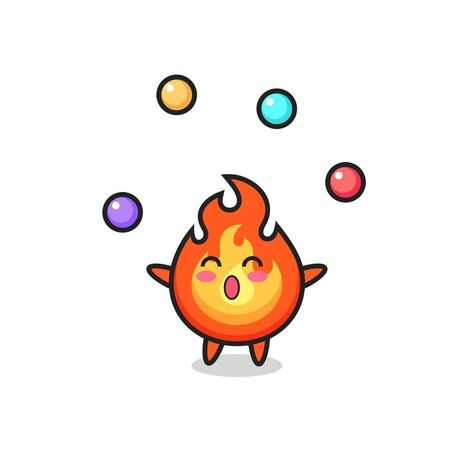 the fire circus cartoon juggling a ball Fire Character, Ball Illustration, Juggling, The Fire, Circus, Vector Art, Vector Free, Royalty, Royalty Free