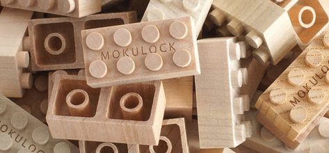 A Japanese manufacturer leaves the wood in its natural state and does not use any paint, finishing oil or glue Lego Building Blocks, Organic Structure, Sustainable Toys, Natural Food Coloring, Camouflage Colors, Wood Cladding, Japanese Toys, Lego Pieces, Lego Building