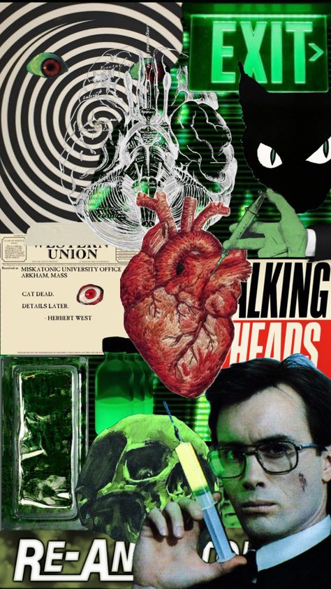 #reanimator #80s #collage #jeffreycombs #hplovecraft #horror 80s Collage, Jeffrey Combs, Re Animator, Hp Lovecraft, Illustration Art, Collage