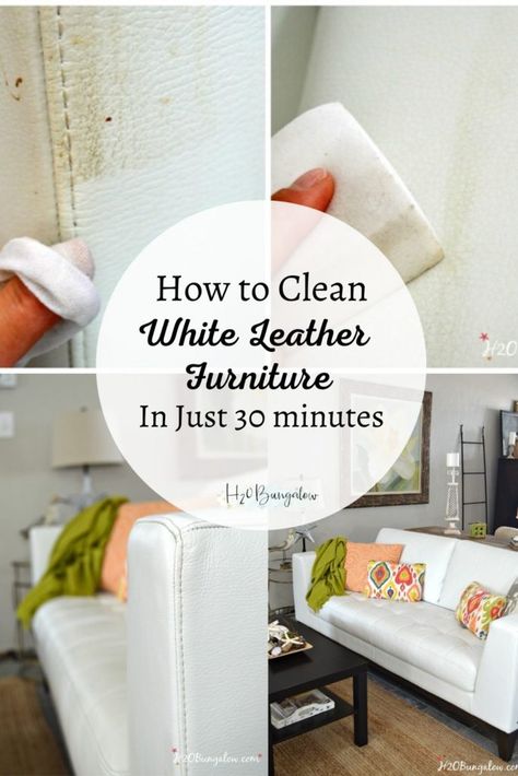 How To Clean Leather Chair, How To Clean White Leather Couch, Clean Leather Couch, Leather Furniture Cleaner, Couch Cleaner, White Leather Furniture, Cleaning Leather Couch, White Leather Couch, Cream Leather Sofa