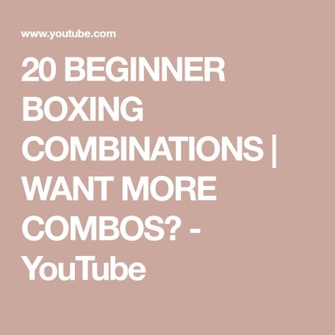 Boxing Combinations, Boxing Combos, Boxing Training, Boxing Workout, Boxing