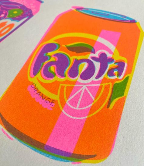 Duplikat has very kindly sent me a limited amount of ‘Fizzy Pop’ Risograph prints, just look at those colours pop 💢 Risograph Palette, Cmyk Screen Printing, Risograph Aesthetic, Procreate Risograph, Risoprint Illustration, Pop Graphic Design, Risograph Illustration, Risograph Design, Risograph Poster