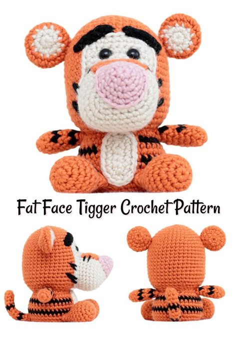 Tigger Crochet Pattern Free, Crochet Sun, Crochet Phone Cases, Crochet Hack, Stuffed Dolls, Crochet Disney, Easy Crochet Projects, Amigurumi Ideas, Baby Crochet