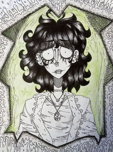 Tim Burton Inspired Self Portraits, Tim Burton Character Drawing, Tim Burton Selfies, Tim Burton Portraits, Tim Burton Self Portrait, Tim Burton Characters Drawings, Tim Burton Art Style, Self Portrait Drawing, Halloween Art Projects