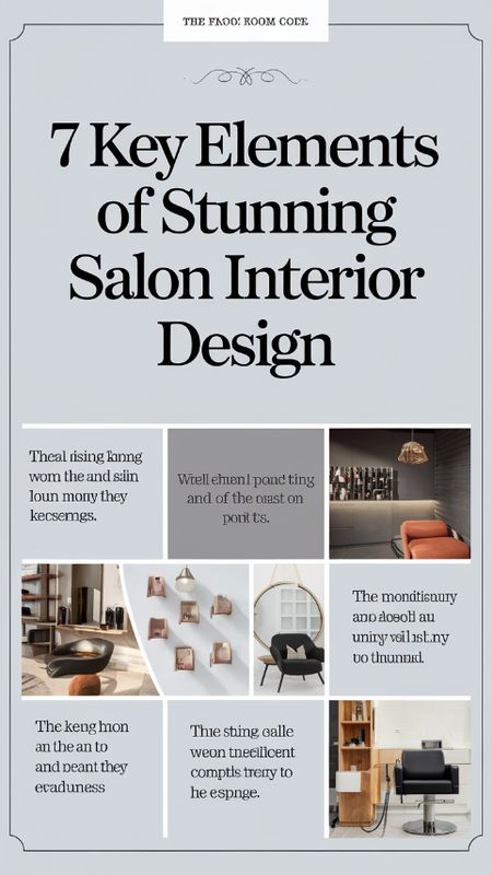 7 Key Elements of Stunning Salon Interior Design Elements Of Interior Design, Durable Flooring, Custom Signage, Salon Interior Design, Calming Colors, Salon Design, Reception Areas, Furniture Arrangement, Working Area