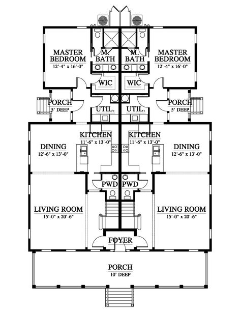 Twin House Design Plan, Twin Bunglow Plans, Twin Home Floor Plans, House With Basement Floor Plans, Twin House Plan, House With Basement, Bungalow Designs, House Plans 2 Story, 2 Story House