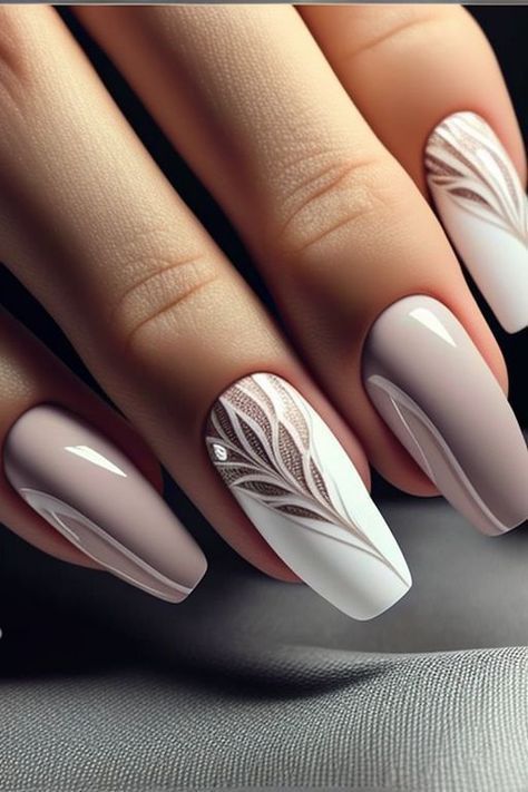 Elegant Touch Nails, Manicure Nail Designs, Fancy Nails Designs, Stylish Nails Designs, Best Nail Art Designs, Pretty Nail Art, Short Nail Designs, Neutral Nails, Classy Nails