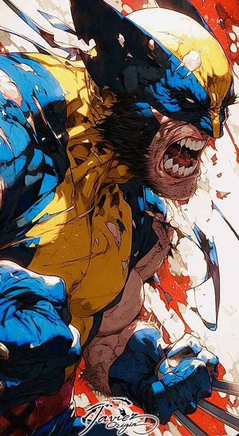 Wolverine Anime Art, Marvel Anime Art, Wolverine Comic Art Marvel, Wolverine Art Wallpaper, Logan Wolverine Fanart, Anime Wolverine, Wallpaper Iphone Marvel, Wolverine Wallpaper Iphone, Wolverine Snikt