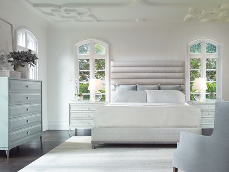 Classic Contemporary Bedroom, Tufted Headboards, Bedroom Redo, King Platform Bed, Avenue Design, Vanguard Furniture, Contemporary Bedroom, Bedroom Furniture Beds, Colorful Furniture