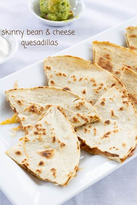 Refried Beans Quesadilla, Refried Bean Quesadilla, Bean And Cheese Quesadilla, Refried Beans And Cheese, Bean Quesadilla, Beans And Cheese, Refried Bean, Cheese Quesadillas, Creamy Avocado Sauce