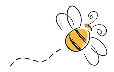 Bee doodle idea - not sure who to credit. Image was used by another site that when you clicked on visit you were sent thru several websites before it stopped at a fertility website. Dibujo Simple, Bee Drawing, Bee Painting, Bee Tattoo, Bee Crafts, Bee Art, Bee Theme, Bee Happy, Save The Bees