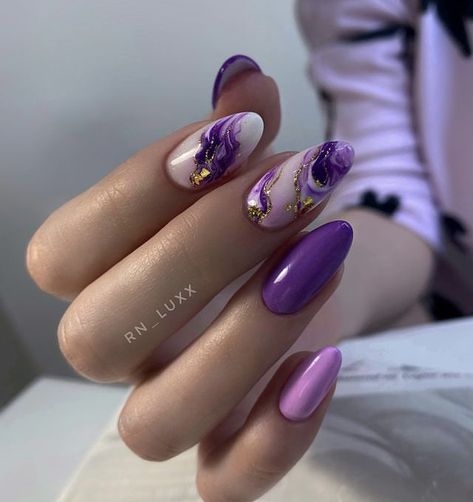 Lila Nail Art, Soft Gel Nails Design, Purple Manicure, Fake Nails Long, Long Almond, Almond Acrylic Nails, Nails For Women, Uñas Acrilicas, Soft Gel