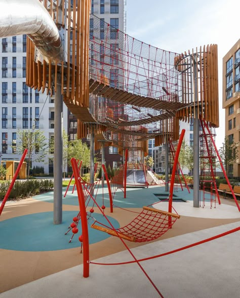 Fayna Town by Archimatika Children's Playground Equipment, Modern Playground, Playgrounds Architecture, Urban Playground, Kids Play Spaces, Property Design, Playground Design, Hospital Design, Play Spaces