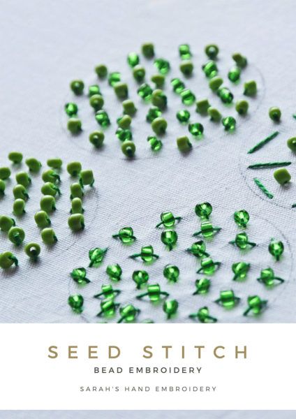 Sewing With Beads Hand Embroidery, How To Add Beads To Embroidery, Adding Beads To Embroidery, Easy Sequin Embroidery, How To Bead Fabric, Seed Bead Embroidery Tutorial, How To Bead On Fabric, How To Embroider Beads By Hand, Embroider With Beads