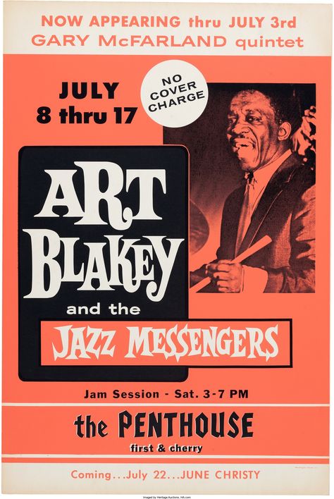 Jazz Concert Poster, June Christy, Penthouse Modern, Jazz Posters, Jump Cut, Art Blakey, Jazz Concert, Concert Poster Design, Music Concert Posters