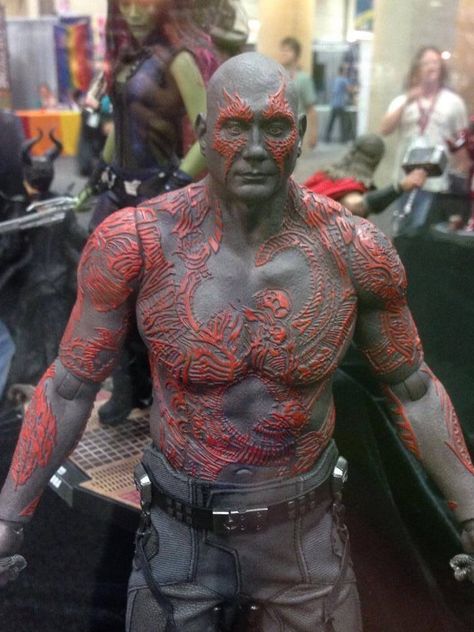 Drax the Destroyer | Guardians of the Galaxy | Sixth Scale Figure | Hot Toys | JCG Drax Cosplay, Drax Costume, Drax Guardians Of The Galaxy, Dave Batista, Nebula Marvel, Drax The Destroyer, Galaxy Tattoo, The Destroyer, Nerd Herd