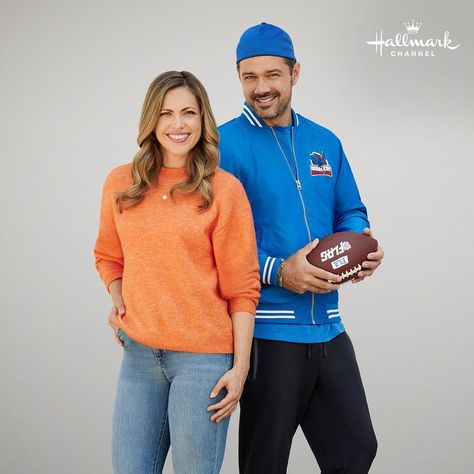 Fourth Down And Love Hallmark, Nathan West, Pascale Hutton, Ryan Paevey, Game Day Sweatshirt, Hallmark Movies, Hallmark Channel, Love Stars, Petticoat