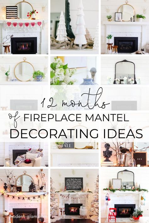 Here are my favorite mantel decorating ideas. These simple decorating ideas for each month will give you 12 months of inspiration for decorating your mantel, fireplace and even bookshelf for every season! Mantel Decorating Ideas For Every Month Decorating your fireplace mantel is a great way to add character and interest to your home. It can...Read More Fireplace Mantel Decorating Ideas, Contemporary Fireplace Mantels, Simple Decorating Ideas, Farmhouse Mantle Decor, Farmhouse Mantle, Mantel Decorating Ideas, Fireplace Mantel Designs, Mantel Fireplace, Simple Decorating