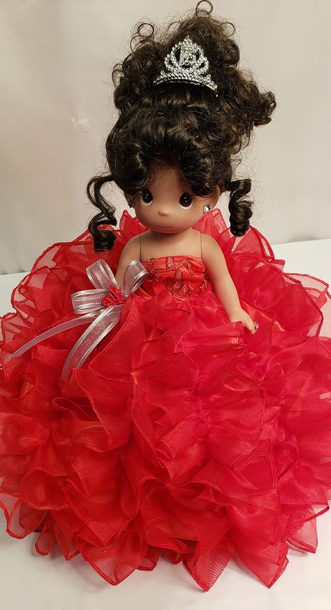 PRICES MAY VARY. 17" Precious Moment Vinyl Quinceanera Doll Approx. 17" in height and 18" in width.. Due to different monitors/calibrations colors may vary slighty from the actual product. Lovely table centerpiece for Quinceanera ceremony and perfect Last Dolls for the Sweet Fifteen. For Collection and Decoration Purpose. For Age 12+. This beautiful Precious Moment Doll makes the perfect keepsake to mark this special day and celebration ~Customizable~ " Available on other colors " She is a perfe Centerpiece For Quinceanera, Quinceanera Ceremony, Quince Doll, Sweet Fifteen, Quince, Quinceanera, Ruffle Dress, Pre Order, Angeles