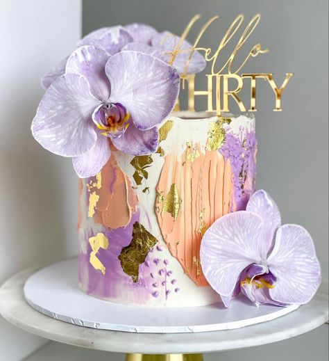 40th Party Ideas, Orchid Cake, Cake International, Fantasy Cake, Birthday Cake With Flowers, Mothers Day Cake, Birthday Cakes For Women, Cake Inspo, Cakes For Women