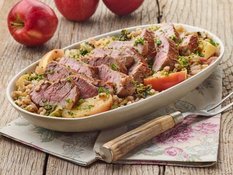 Recipe of the Day: Apple Picking Braised Pork Tenderloin 🍎 A duo of sliced apples and apple cider makes this one-pot dish a fall must-have. Use Honeycrisp or Pink Lady apples in this recipe — they hold their shape nicely while cooking and are the perfect mix of sweet and tart. Braised Pork Tenderloin, Best Apple Recipes, Fall Apple Recipes, One Pot Dishes, Pork Tenderloin Recipes, Braised Pork, Fall Dinner, Pork Loin, Apple Picking