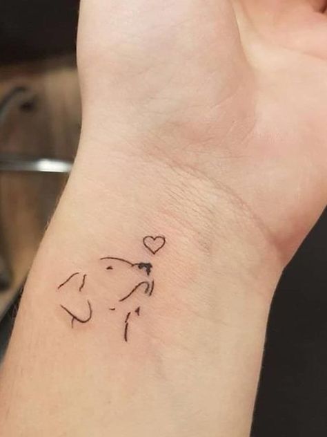 Rich Simple Pet Tattoo - Best Pet Tattoos - Best Tattoos - MomCanvas Timeless Tattoo, Minimal Tattoo Design, Brides With Tattoos, Simple Tattoo Designs, Small Girl Tattoos, Collar Bone Tattoo, Dainty Tattoos, Wrist Tattoo, Best Tattoo Designs