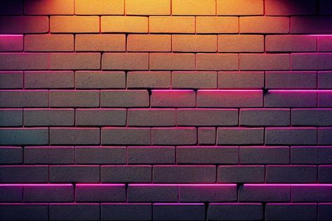 Brick wall in neon light | Premium Photo #Freepik #photo #black-blue #dark-blue #dark-wallpaper #dark-abstract Dark Pattern, Dark Abstract, Wallpaper Dark, Dark Wallpaper, Background Wallpaper, Brick Wall, Blue Dark, Neon Lighting, Premium Photo