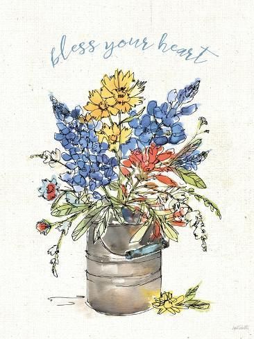 size: 12x9in Art Print: Texas Bluebonnet I by Anne Tavoletti : Entertainment Daschund Tattoo, Bluebonnet Art, Texas Bluebonnets, Watercolor Wash, Watercolor Flower, Blue Bonnets, Fine Arts Posters, Artist Canvas, Trademark Fine Art