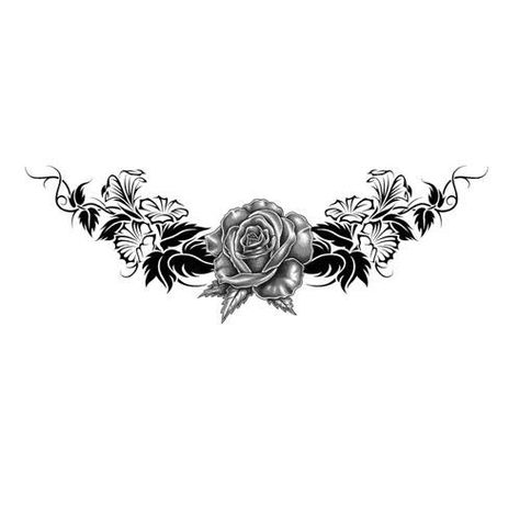 Black and Gray Lowerback Rose Tattoo Design - TattooWoo.com Lower Back Rose Tattoos For Women, Lower Back Rose Tattoo, Lower Back Tattoos Flower, Rose Tramp Stamp, Lower Back Flower Tattoo, Back Tattoo Women Spine, Back Tattoos Spine, Lower Back Tattoo Designs, Girl Back Tattoos