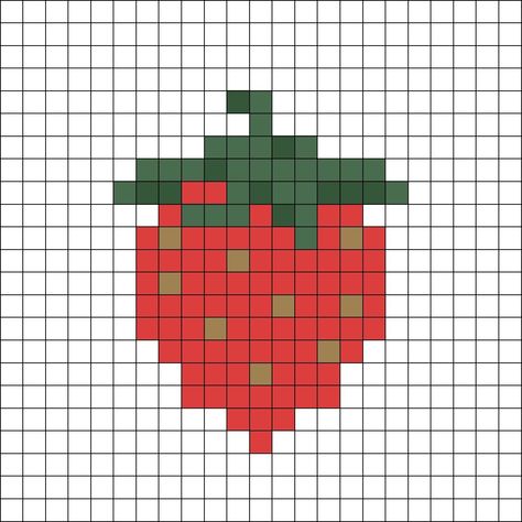 Unleash Your Creative Potential: Explore a World of Exquisite Crochet Patterns! Click Now to Discover Latest Designs 🧵🌈 💁‍♂️ Strawberry Tapestry Crochet Pattern, Square Tapestry Crochet, Strawberry Knitting Chart, Cross Stitch Square Pattern, Strawberry Pixel Art Grid, Strawberry Crochet Graph, Alpha Patterns Strawberry, Strawberry Tapestry Crochet, Strawberry Pixel Grid