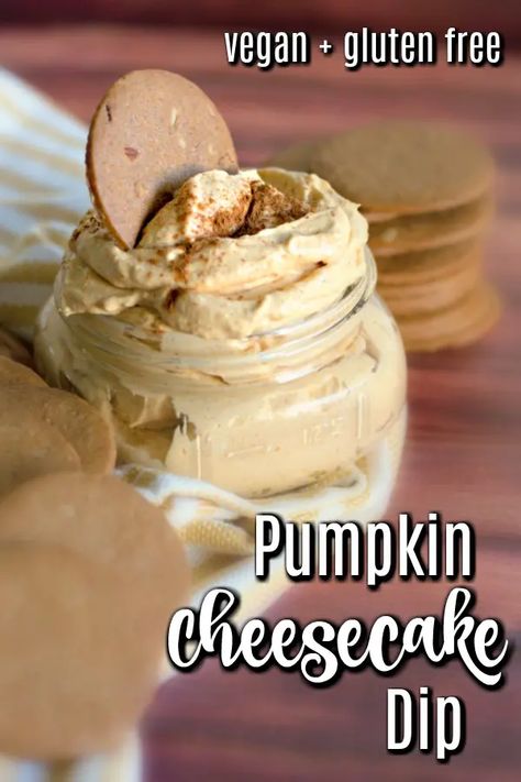 Vegan Cheesecake Dip, Vegan Pumpkin Dip Dairy Free, Vegan Cream Cheese Recipe, Gluten Free Pumpkin Cheesecake, Holiday Dip, Pumpkin Cheesecake Dip, Dip Vegan, Vegan Dips, Christmas Eats