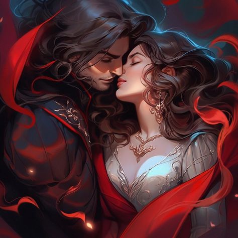 Court Of The Vampire Queen Fanart, Vampire Romance Art, Vampire Couple Art, Court Of The Vampire Queen, King Asmodeus, Couple Reference Poses, Frozen Kingdom, Runaway Princess, Dark Fantasy World