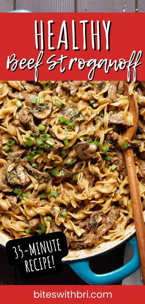 Healthy Beef Stroganoff, Traditional Beef Stroganoff, Steak Veggies, Instant Pot Stew, Beef Stroganoff Crockpot, Beef Stroganoff Easy, Slow Cooker Beef Stroganoff, Pot Recipes Healthy, Healthy Beef